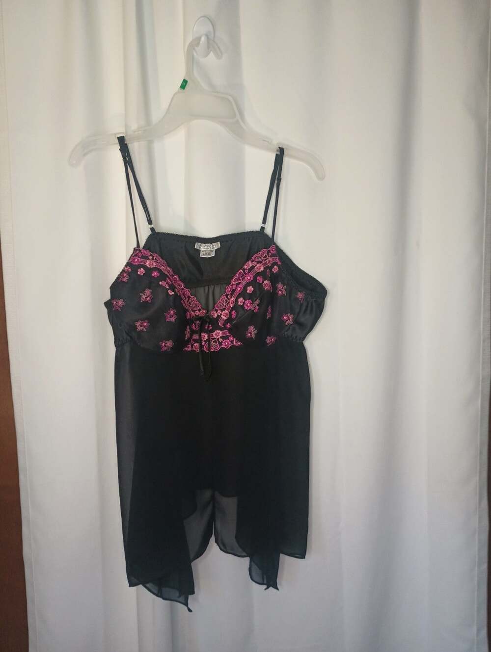 Cinema Etoile Babydoll Assymetric Chemise Top XL Sheer Whimsigoth Fairy Sexy
